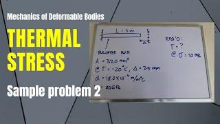 Thermal stress sample problem 2 | tutorial video