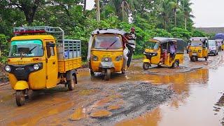 Autorickshaw 3 Wheeler on POTHOLES Roads | Tuk Tuk Rickshaw Videos | Auto Videos | Crazy AutoWala