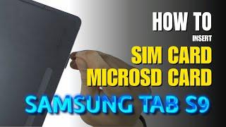 How to Install a SIM Card | MicroSD Card to Samsung Galaxy Tab S9