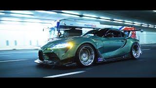 Bagged Widebody Toyota Supra Night Run | 4K