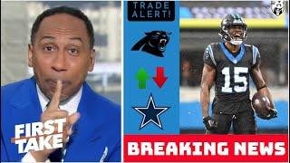 FIRST TAKE | Stephen A. GOES CRAZY Cowboys acquire WR Jonathan Mingo from Panthers at Trade Deadline