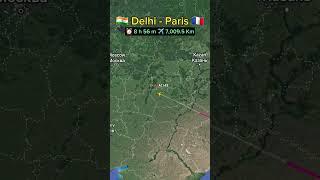 Delhi  to Paris  Flight Route | Air İndia | Real-Time Flight Tracking