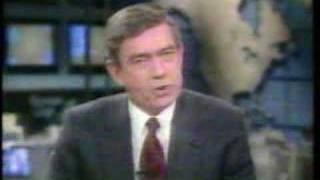 CBS News w/ Dan Rather Broadcast Interrupted By Protest 1991