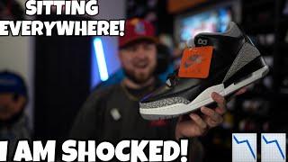 I AM SHOCKED! THE 2024 JORDAN 3 "BLACK CEMENT" IS SITTING EVERYWHERE AND BELOW RETAIL!