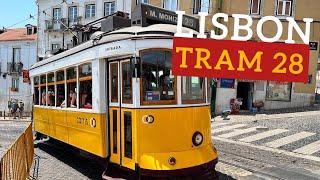 TRAM 28 | Riding Lisbon´s Iconic Vintage Yellow Tram  Lisbon, Portugal 