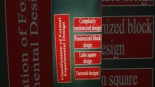 Classification Of Formal Experimental Design  #shorts #youtubeshorts #shortsvideo #viral