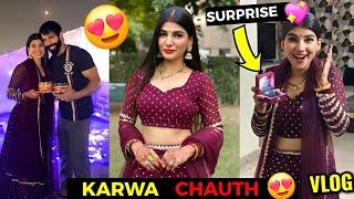 Surprise GIFT on KARWA CHAUTH !! OUR KARWA CHAUTH VLOG | couple vlog | Deepak Ahlawat Prank