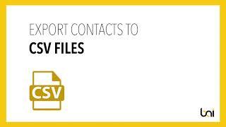 How To Export Contacts | Booking Agent Info