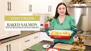 MARJORIE'S KITCHEN: Herb-Crusted Baked Salmon with Roasted Vegetables | Marjorie Barretto