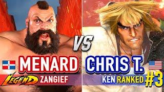 SF6  MENARD (Zangief) vs CHRIS TATARIAN (#3 Ranked Ken)  Street Fighter 6 High Level Gameplay