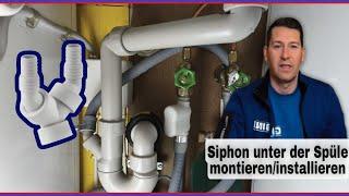 Siphon unter der Spüle montieren/installieren#siphonküche