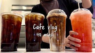 (Eng)‍️Who wants to heal for 40 minutes~?‍️ / 40mins cafe vlog / asmr