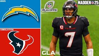 Texans vs. Chargers | Wild-Card Playoffs Simulation | CJ Stroud | Madden 25 Gameplay