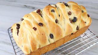 No-Knead Yogurt Raisin Bread | The most Soft and Moist Bread  | 免揉酸奶葡萄干面包，超级松软湿润