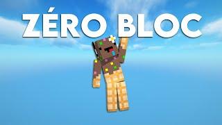 C'est possible de finir Minecraft sur 0 Bloc ?..