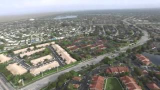 Flying by a Resort and Baseball Field