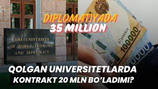 "DIPLOMATIYA"DA KONTRAKT 35 MILLION BO'LDI. BOSHQA OTMDA HAM 20 MILLION BO'LADIMI?