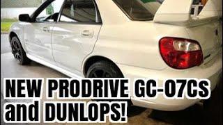 The White Impreza WRX gets PRODRIVES and DUNLOPS!