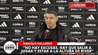 GALLARDO Y LA EXIGENCIA DE RIVER: "ACÁ NO HAY EXCUSAS, HAY QUE JUGAR Y ESTAR A LA ALTURA DEL CLUB"