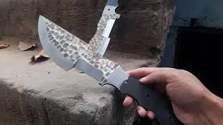 Handmade D2 Steel Hunting Tracker knife Blade With Beautiful Textured Under Making By FS CUTLERY