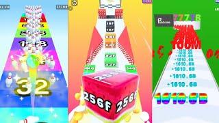 2048 | 256f- Jelly Run 2048 vs Ball Run 2048 vs Number Run Race 3 in one Gameplay | Run & Merge #14