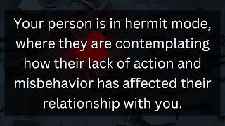 Twin Flame Energy Update | Your person is in hermit mode,⏰ where they are contemplating