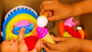 Satisfying Surprises Ice cream Toy Unboxing ASMR , Miniature Mystry Toys, | Review toys