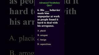 25 Advanced Vocabulary MCQ Quiz #part3 | TFE #grammarquiz #englishvocabulary #vocabularyquiz