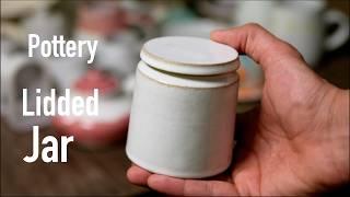 Throwing and Trimming a Pottery Lidded Jar. | ASMR