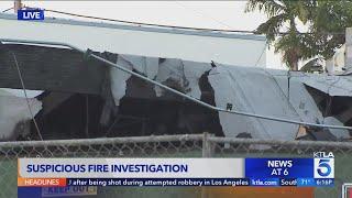 Suspicious fire investigation in Whittier