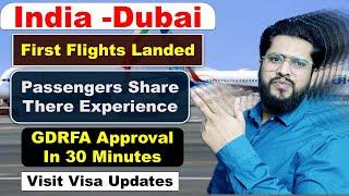 India To Dubai First Flight Landed - Dubai Flights Update- Visit Visa Updates