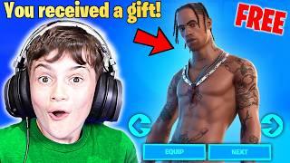 Gifting Little Bro EVERY OG Skin in Fortnite!