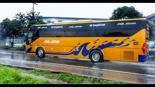 Luxurious AC Buses Live View In Bangladesh Part-12 Rainy day