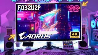 AORUS FO32U2P (Pro) 32-inch QD-OLED Unboxing, First Impressions, and 4K 240Hz Gameplay 