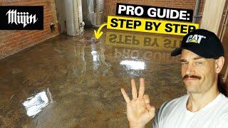 Transform your concrete floor with clear epoxy (+ old coating removal)