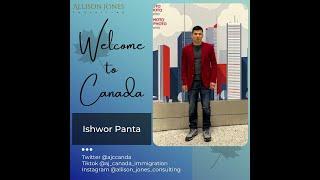 Ishwor Panta, welcome to Canada!