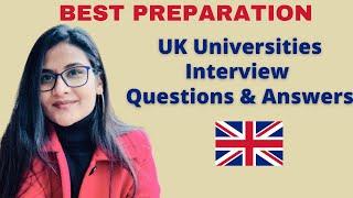 UK University Interview Question & Answers | Pre CAS Interview | UK Admission Interview Questions