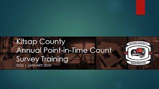 2024 Kitsap County Annual Point in Time Count Training