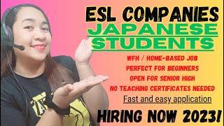 ESL COMPANIES WITH JAPANESE STUDENTS | HIRING NOW | TEACH ENGLISH ONLINE | KID TO ADULT LEARNERS