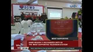 DSWD Region 11 recognizes UNTV as the ‘Most Supportive Television Station’