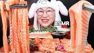 ASMR MUKBANG 감동의 연어국수! 맛과 색깔 모두 대박 먹방 Heart-Touching Salmon Noodle! Amazing Taste & Color! Mì cá hồi