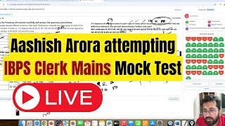 IBPS Clerk Mains  Live Mock Test || Score 30+ in Quant || Live Approach by Aashish Arora