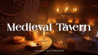 Medieval Fantasy Tavern Ambience No Music - Cozy Fireplace Sounds & Chatter - D&D RPG Ambience