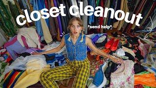 EXTREME CLOSET CLEAN OUT 2024!! try on of EVERYTHING in my closet (purging 40+ items)