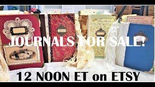 JUNK JOURNAL FOR SALE Part 1 Journal Flip Throughs :) 4 Completed Journals Ready! The Paper Outpost!