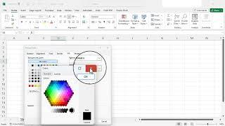 How can you use two different colors in one cell in Microsoft Excel?