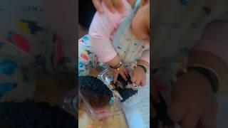 How To Taste Chocolate Brownie..  #ytshorts #brownie #chocolate #chocolatebrownie #taste #babyideas