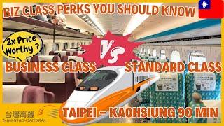  Business vs Standard Class Taiwan High Speed Rail Unbox THSR True Biz Car Perks 台灣高鐵 Economy Car