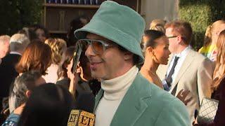 Jeremy Strong Explains Fuzzy Bucket Hat at 2025 Golden Globes (Exclusive)