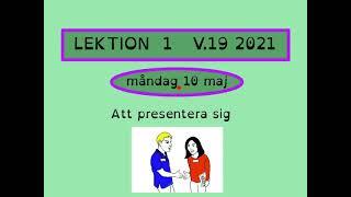 How to Learn Swedish Lektion 1 v.19 2021